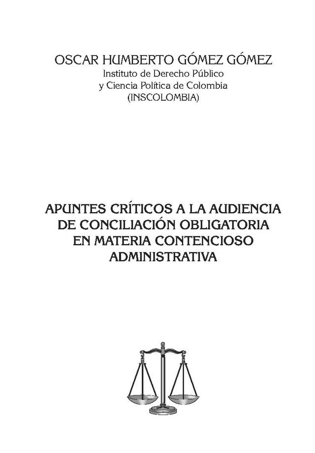 Carátula de «Apuntes críticos a la audiencia de conciliación obligatoria».